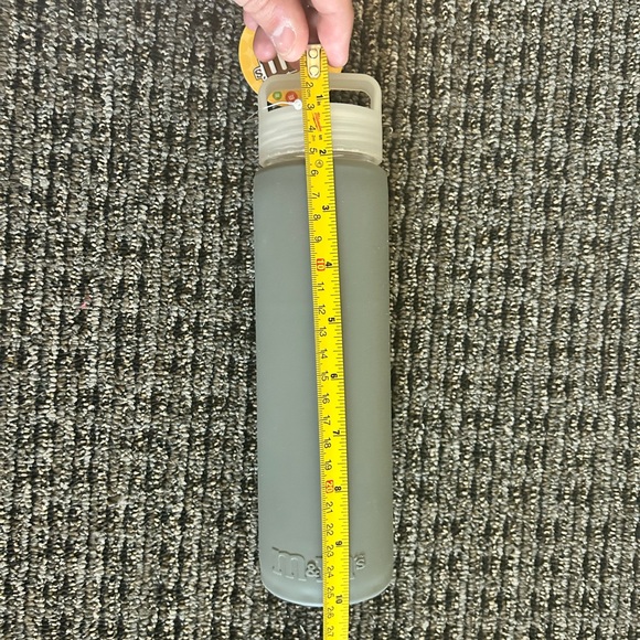 M&M Glass Water Bottle 20 Oz BPA Free Reusable Silicone Sleeve Leak Proof Lid - Picture 8 of 8